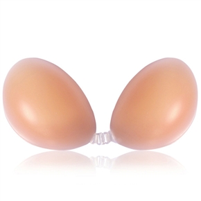 BuySKU69447 Washable Strapless Backless Self-adhesive Thickened Silicone Invisible Bra Breast Enhancer - One Pair (A Cup)