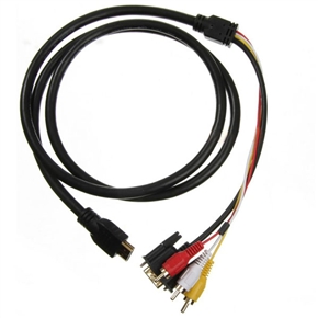BuySKU23415 1.5M HDMI to 3RCA+VGA Cable Adapter