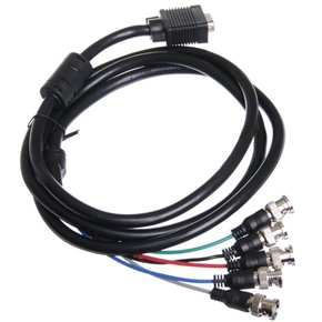 BuySKU23427 1.5M VGA Male to 5 BNC Male Extension Video HDTV Cable Adapter