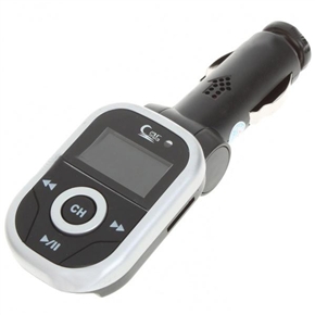 BuySKU58855 1" LCD Car MP3 Player with FM Transmitter (Black)