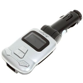 BuySKU58857 1" LCD Car MP3 Player with FM Transmitter (Silver)