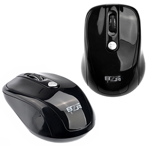 BuySKU66575 1100 2.4GHz 10 Meters Optical Wireless Mouse with USB Port Receiver (Black)