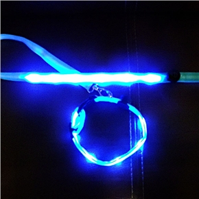 BuySKU63950 120cm*2.5cm Adjustable Super Bright LED Flashing Pet Dog Cat Safety Chain (Blue)