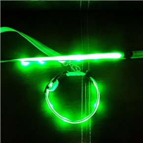 BuySKU63949 120cm*2.5cm Adjustable Super Bright LED Flashing Pet Dog Cat Safety Chain (Green)