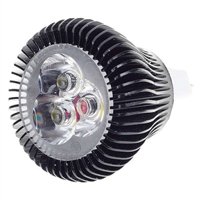 BuySKU61444 12V MR16 3W 270-Lumen 6500K White Light Bulb (Black)