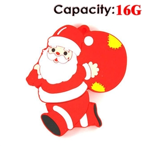 BuySKU66903 16GB Running Santa Claus USB Flash Drives Disk (Red)