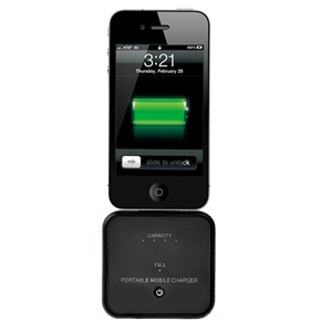 BuySKU65614 1800mAh Portable Mobile Charger Backup Battery Emergency Charger for iPhone /iPod (Black)