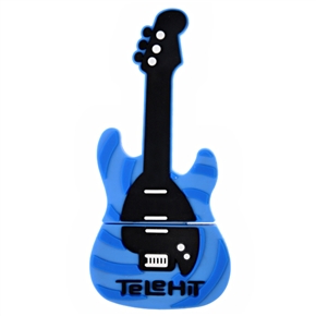BuySKU60585 1GB Mini Guitar Shaped USB Flash Drive Flash Memory U Disk (Blue)