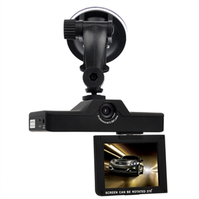 BuySKU65424 2.7-inch 270 Rotating TFT-LCD 1/4" CMOS H.264 HD 720P Car DVR Video Camcorder with TV-out /SD Card Slot (Black)