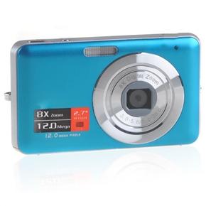 BuySKU61177 2.7" LCD Digital Camera with 12M Pixel CMOS & 8X Digital Zoom (Blue)