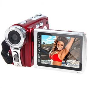 BuySKU61161 2.8" 270 Degree Rotary TFT-LCD 12MP CMOS Digital Video Camcorder with Micro SD Slot & AV-Out Jack (Red)
