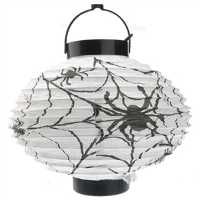 BuySKU68018 2 AAA Powered Light Up Pumpkin Shaped Paper Lantern for Halloween (White)
