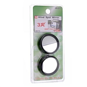 BuySKU59758 2-Pack Rearview Mirror 3R-011 Blind Spot Mirror (Black)