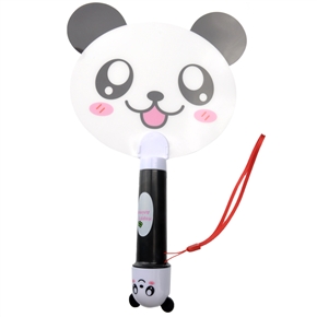 BuySKU66721 2-in-1 Multifunctional Small Panda Style Mini Handy Fan with Strap (White & Black)