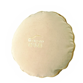 BuySKU59505 2-in-1 Zippered Style Circular Shape Pillow Car Thin Quilt (Khaki)