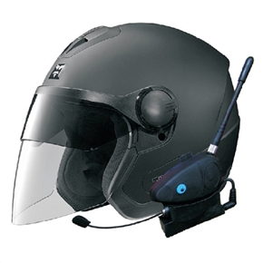 BuySKU66810 2000m Motorcycle Helmet Interphone Intercom Headset with Built-in FM Radio (Black)