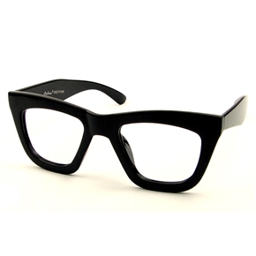 BuySKU62025 2011 Latest Bold and Large Rim Design Plastic Glasses Frame No.1812 (Glossy Black)