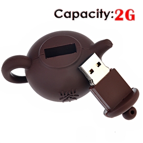 BuySKU60501 2G Rubber USB Flash Drive with Pot Shape