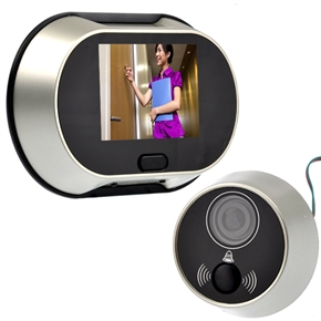 BuySKU65180 3.5-inch TFT-LCD 150 View Angle 0.3MP CMOS Digital Peephole Viewer Door Viewer with Door Bell