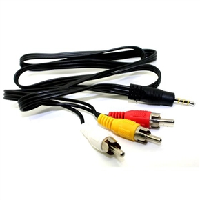 BuySKU66157 3.5mm Jack to 3 RCA Phono Lead Audio/Video AV Cable (Black)