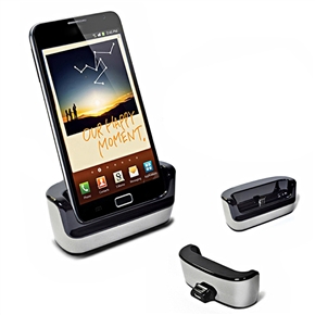 BuySKU64660 3-in-1 Multifunctional USB Sync Charging Desktop Docking Cradle for Samsung Galaxy Note /I9220 (Black)