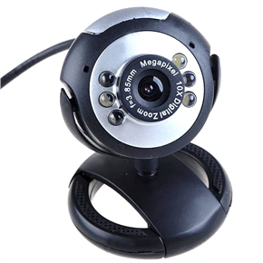 BuySKU53729 300KP USB 2.0 Webcam Web Digital Camera with Microphone & 6 LED Lights