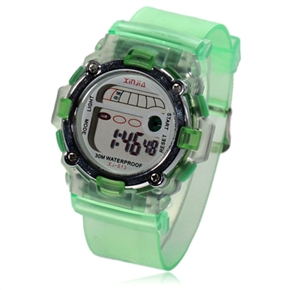 BuySKU57875 30M Waterproof LED Light Sports Watch (Green)