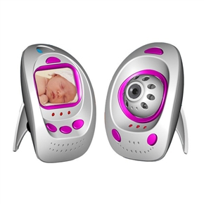 BuySKU58412 325D 2.4G 2.5" TFT LCD Wireless Baby Monitor with Infrared 5m IR Night Vision (Magenta)