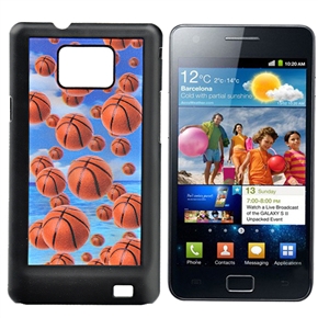 BuySKU66751 3D Basketballs Pattern Hard Protective Back Case Cover for Samsung Galaxy SII /I9100