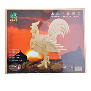 BuySKU60887 3D Jigsaw Wooden Puzzle Wood DIY Model Cock