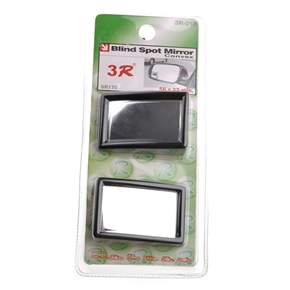 BuySKU59722 3R-018 Stick-on Wide Angle Convex Blind Spot Rearview Mirror (Black) - 2 pcs/set