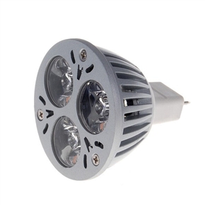BuySKU61430 3W 12V 3 LED Lamp Light Bulb with IR Remote Control (Silver Grey)