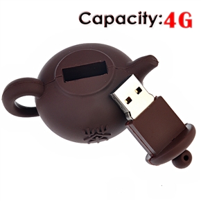 BuySKU60500 4G Rubber USB Flash Drive with Pot Shape