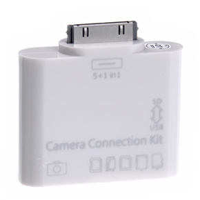 BuySKU60866 5-in-1 SD TF MS M2 MMC Flash Card Reader USB Camera Connector Kit for iPad (White)