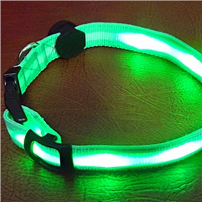 BuySKU63942 50cm*2.5cm Adjustable Super Bright LED Flashing Pet Dog Cat Collar (Green)