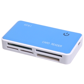 BuySKU20092 6-in-1 USB 2.0 RS-MMC/MiniSD/MicroMS/M2/TF/MicroSD Card Reader (White and Blue)