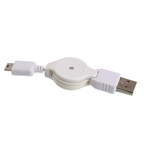 BuySKU48762 60CM-Length Retractable USB Data Transmitting & Charging Cable for Cell Phone (White)
