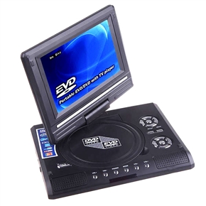 BuySKU66897 7" TFT-LCD 180 Degree Rotary Screen DVD Media Player with TV/ Game Function & SD/ MMC Slot & USB Jack (Black)