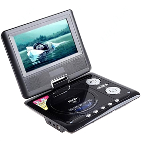 BuySKU66853 7" TFT-LCD 180 Degree Rotary Screen Portable DVD Media Player with TV/ Game & SD/ MMC/ USB Jacks (Black)