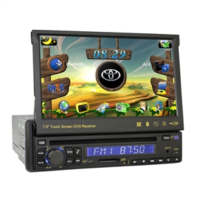 BuySKU59066 7" Touch Screen 1-Din Car DVD Player KD-8200 - GPS/Analog TV/iPod/PIP/3D Animation (Black)