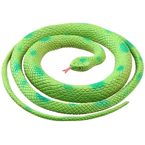 BuySKU61731 82cm Scary Lifelike Snake Toy for Halloween (Cyan)