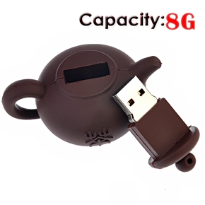 BuySKU60499 8G Rubber USB Flash Drive with Pot Shape