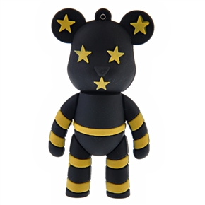 BuySKU60546 8GB Cool Momo Bear USB Flash Drive Flash Memory U Disk (Black & Yellow)