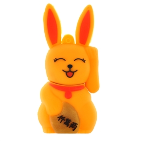 BuySKU60570 8GB Lovely Lucky Rabbit USB Flash Drive Cartoon Flash Memory U Disk (Orange)