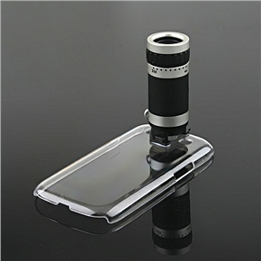 BuySKU67285 8X Zoom Mobile Phone Telescope & Crystal Back Case Cover for Samsung Galaxy S III /I9300 (Black)