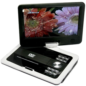 BuySKU66854 9" TFT-LCD 180 Degree Rotary Screen DVD Media Player with TV/ Game & SD/ MMC/ M2 Slot & USB Jack (White)