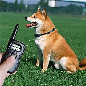 BuySKU67578 998D 300 Meters Range Remote Pet Training Shock Collar with LCD Display for 2 Dogs (Black)