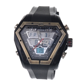 BuySKU57413 AK1054 Multi-functional Waterproof Sports Watch with Double Movement & Alloy Bezel (Bronze)