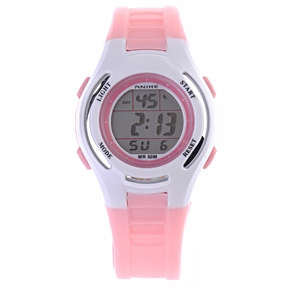 BuySKU57621 ANIKE A9035 Waterproof Dive Wrist Watch with LED Background Light (Pink)