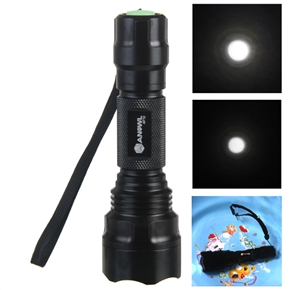 BuySKU63773 ANOWL AF12 CREE SST-50 5-Mode 1300 Lumens Waterproof LED Flashlight with Aluminum Alloy Body & Strap (Black)